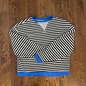 Free People Classic Striped Oversized Crewneck